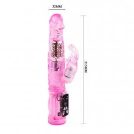Вібратор Hi-tech вібратор із стимуляцією BAILE- Rabbit, 3 rotation functions 3 vibration functions - 7