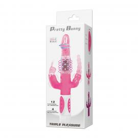 Вібратор для потрійної стимуляції PRETTY LOVE Pretty Bunny - 6