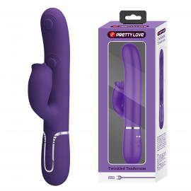 Вібратор PRETTY LOVE Gigi dark purple, 7 thumping functions 7 licking modes - 1