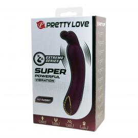 Вибратор PRETTY LOVE DJ RABBIT, 10 vibration functions, Silicone, Magnetic USB charging - 6