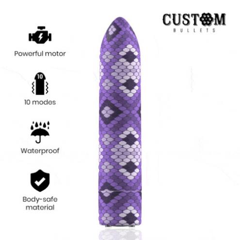 Потужна віброкуля Snake PurpleCustom Bullets (Іспанія)