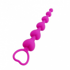 Анальний стимулятор Heart Booty Beads Pink - 2