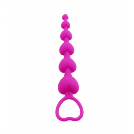 Анальний стимулятор Heart Booty Beads Pink - 3