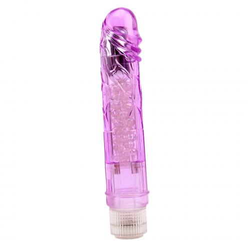 Вибромассажер гелевый Glitters Boy - Purple