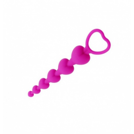 Анальний стимулятор Heart Booty Beads Pink - 5