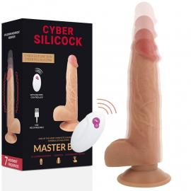 Фалоімітатор з вібрацією та фрикціями, Master Ben 16,5 х 4,3 см CYBER SILICOCK (Іспанія) - 1