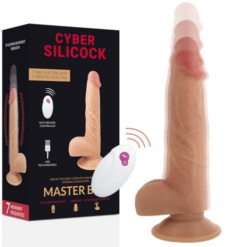 Фаллоимитатор с вибрацией и фрикциями, Master Ben 16,5 х 4,3 см CYBER SILICOCK (Испания)