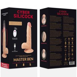Фалоімітатор з вібрацією та фрикціями, Master Ben 16,5 х 4,3 см CYBER SILICOCK (Іспанія) - 7
