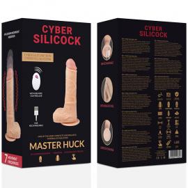 Фалоімітатор з вібрацією та фрикціями, Master Huck 17 х 4 см CYBER SILICOCK (Іспанія) - 2