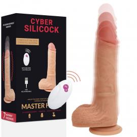 Фалоімітатор з вібрацією та фрикціями, Master Huck 17 х 4 см CYBER SILICOCK (Іспанія) - 1