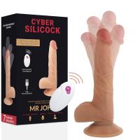 Фаллоимитатор с подвижной головкой и фрикциями, Mr John 16,5 х 4,3 см CYBER SILICOCK (Испания) 