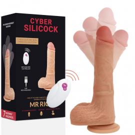 Фалоімітатор з рухливою голівкою та фрикціями, Mr Rick 17 х 4 см  CYBER SILICOCK (Іспанія) - 1