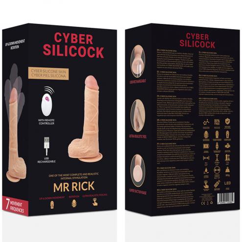 Фаллоимитатор с подвижной головкой и фрикциями, Mr Rick 17 х 4 см  CYBER SILICOCK (Испания)