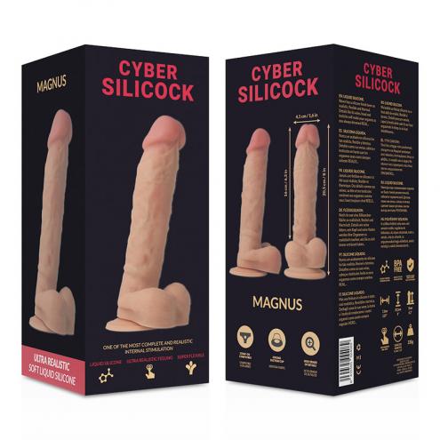Фалоімітатор на присосці Magnus, 16 см х 4,1 см CYBER SILICOCK (Іспанія)