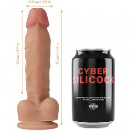 Фалоімітатор на присосці Oliver, 15 х 3,9 см CYBER SILICOCK (Іспанія) - 2