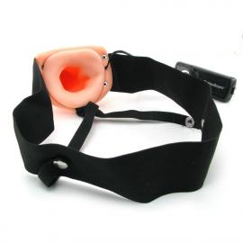 Порожнистий фаллопротез Vibrating Hollow Strap On створений для задоволення - 2