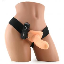 Порожнистий фаллопротез Vibrating Hollow Strap On створений для задоволення - 1