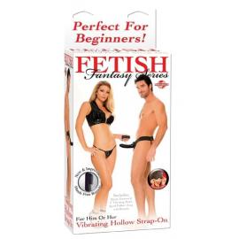 Порожнистий фаллопротез Vibrating Hollow Strap On створений для задоволення - 7