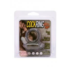 Seven Creations VIibrating Cockring Silicon - віброкільце прозоре - 2