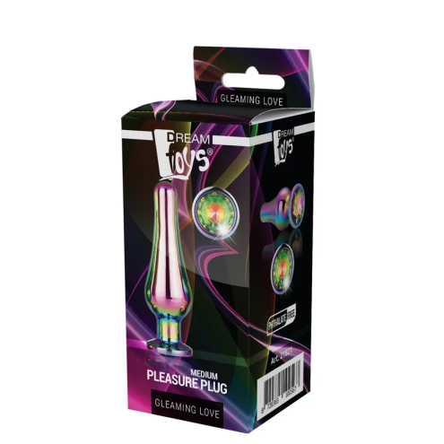 Анальная пробка Dream Toys GLEAMING LOVE COLOURED PLEASURE PLUG M