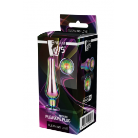 Анальна пробка Dream Toys GLEAMING LOVE COLOURED PLEASURE PLUG M - 3
