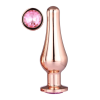 Анальная пробка Dream Toys GLEAMING LOVE ROSE GOLD PLEASURE PLUG L