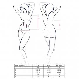 Корсет з пажами GRACIA CORSET black XXL/XXXL Passion - 2