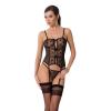 Корсет з пажами GRACIA CORSET black XXL/XXXL Passion