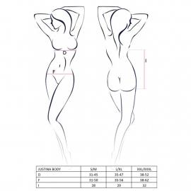 Боди монокини с открытой грудью JUSTINA BODY black L/XL Passion - 3