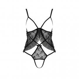 Боди монокини с открытой грудью JUSTINA BODY black L/XL Passion - 4