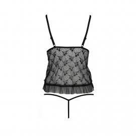 Боди монокини с открытой грудью JUSTINA BODY black S/M - Passion - 4