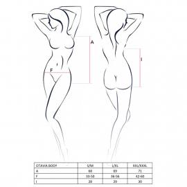 Боди монокини с глубоким декольте OTAVIA BODY black S/M - Passion - 2