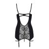 Сорочка приталенная с пажами PAULINE CHEMISE black S/M - Passion