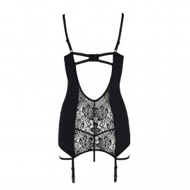 Рубашка приталена з пажами PAULINE CHEMISE black S/M - Passion - 4
