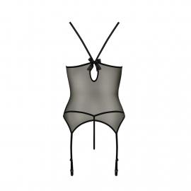 Корсет с пажами MELANIA CORSET black S/M - Passion - 5