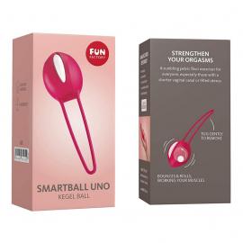 Fun Factory SmartBall Uno - Вагінальна кулька, 4.5х3.6 см (червоний з білим) - 6