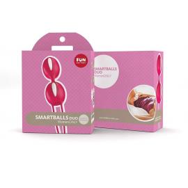Fun Factory Smartballs Duo вагінальні кульки, 9.5х3.6 см (червоний з білим) - 5