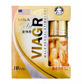 Gold Viagra натуральний препарат для потенції,  упаковка 10 шт - 1