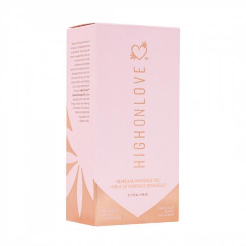 Масажна олія з ароматом білого шоколаду Sensual Massage OilDecadent White Chocolate, 120 мл HighOnLove (Канада)