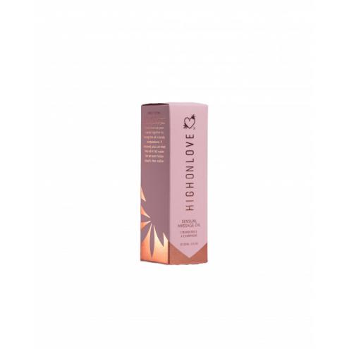 Міні масажна олія з ароматом полуниці та шампанського Sensual Massage Oil Strawberries Champagne, 30 мл HighOnLove (Канада)