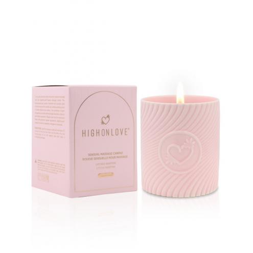 Массажная свеча с ароматом личи и мартини Sensual Massage Candle Lychee Martini, 250 мл HighOnLove (Канада)