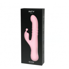 Вібратор з кліторальним відростком з кулькою INTY Toys – Bloom – Pink - 1