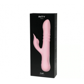Вібратор з кліторальним відростком INTY Toys – Flirt – Pink - 1
