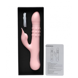 Вібратор з кліторальним відростком INTY Toys – Flirt – Pink - 4