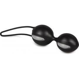 Fun Factory Smartballs Duo вагінальні кульки, 9.5х3.6 см (чорний з сірим) - 1