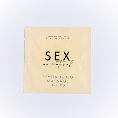 САШЕТ Краплі для інтимного масажу Revitalising Intimate Massage Drops, 2 мл Sex au Naturel by Bijoux Indiscrets (Іспанія)