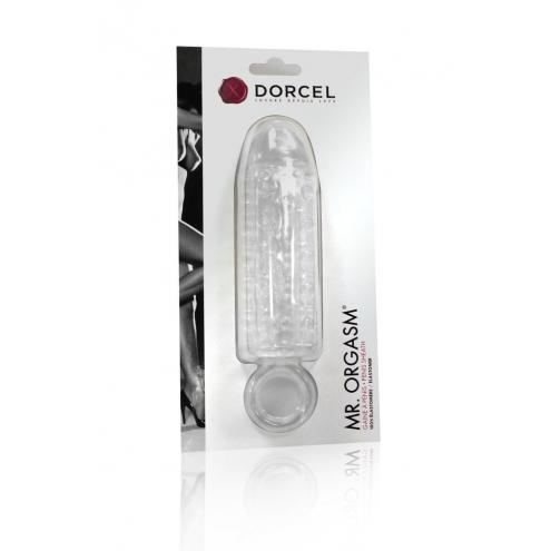 Насадка на член Dorcel Mr. Orgasm с кольцом для мошонки, ультрастимулирующий рельеф