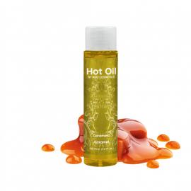Зігріваюча їстівна масажна олія смак: карамель HOT OIL, 100 мл Nuei (Іспанія)
