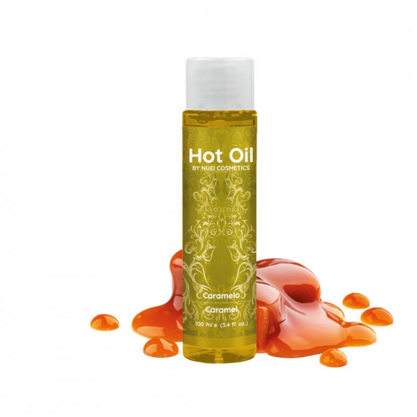 Согревающее съедобное массажное масло вкус: карамель HOT OIL, 100 мл Nuei (Испания)