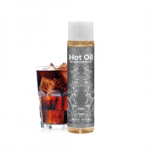 Зігріваюча їстівна масажна олія смак: кола HOT OIL, 100 мл Nuei (Іспанія)